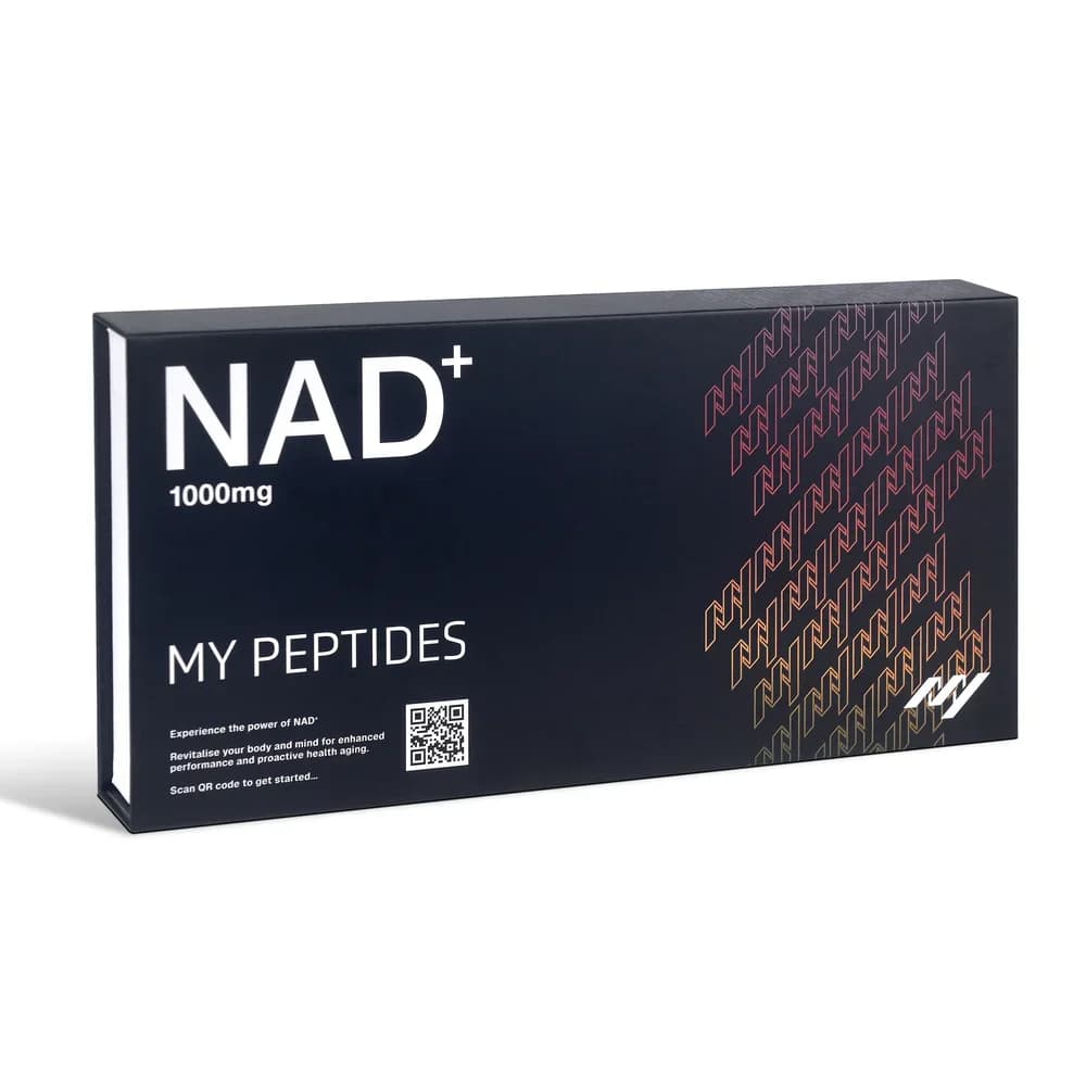 The NAD+ 1000mg pack seen from the side